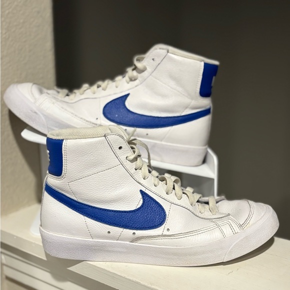 Nike Blazer Mid 77 Shoes - Nike Blazer Mid '77 By You White Purple Athletic Shoes Sneakers Women’s Size 9.5